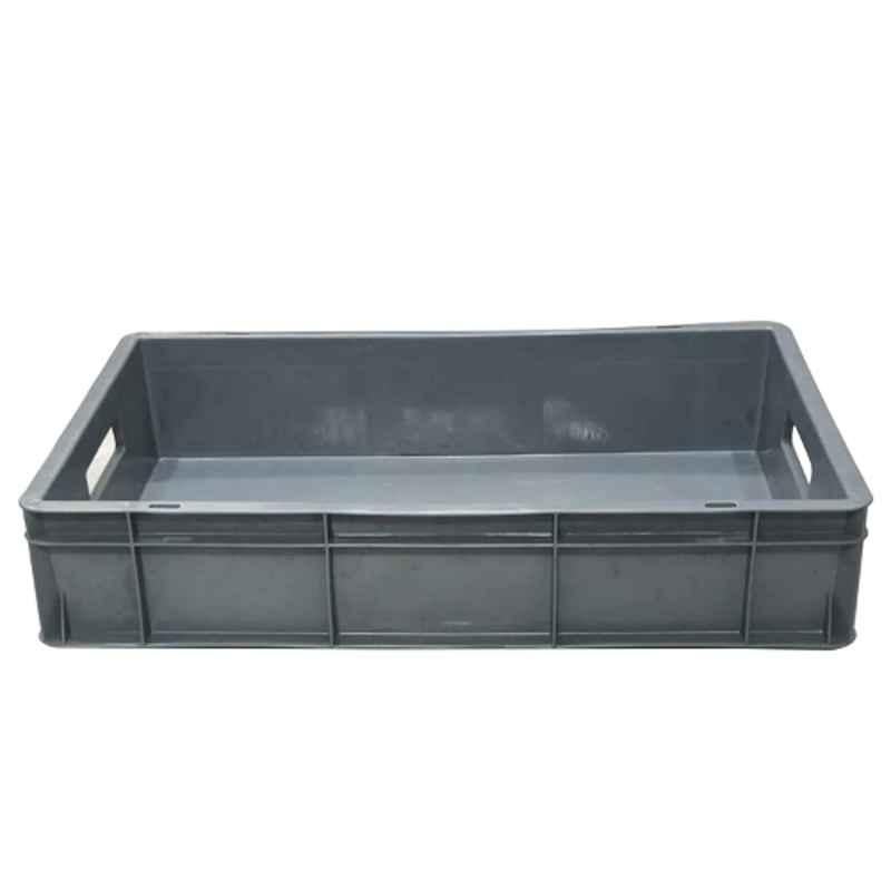 Xela 143 G 60x40x12cm Plastic Grey Multipurpose Heavy Duty Portable Crate