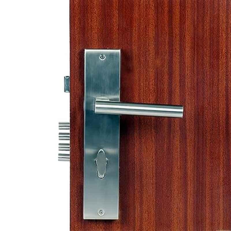 Handle Waala MG301 10 inch 60mm Stainless Steel Satin Finish Cylindrical Plate One Side Key Mortise Door Lock Set