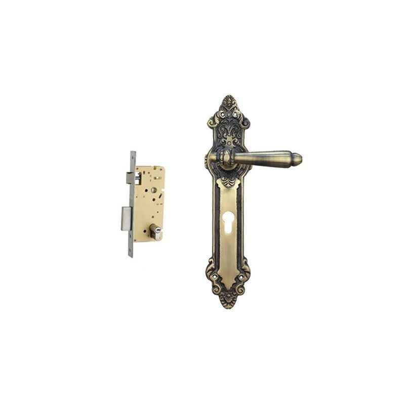 Plaza Sofia Antique Finish Handle with 250mm Pin Cylinder Mortice Lock & 3 Keys