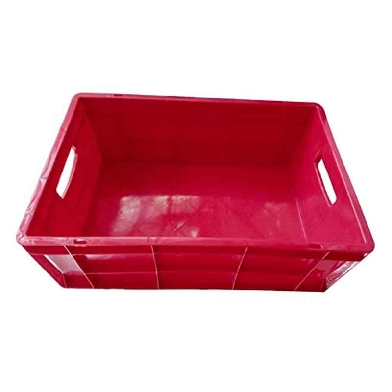 Xela 146 60x40x23cm Plastic Red Multipurpose Heavy Duty Portable Crate