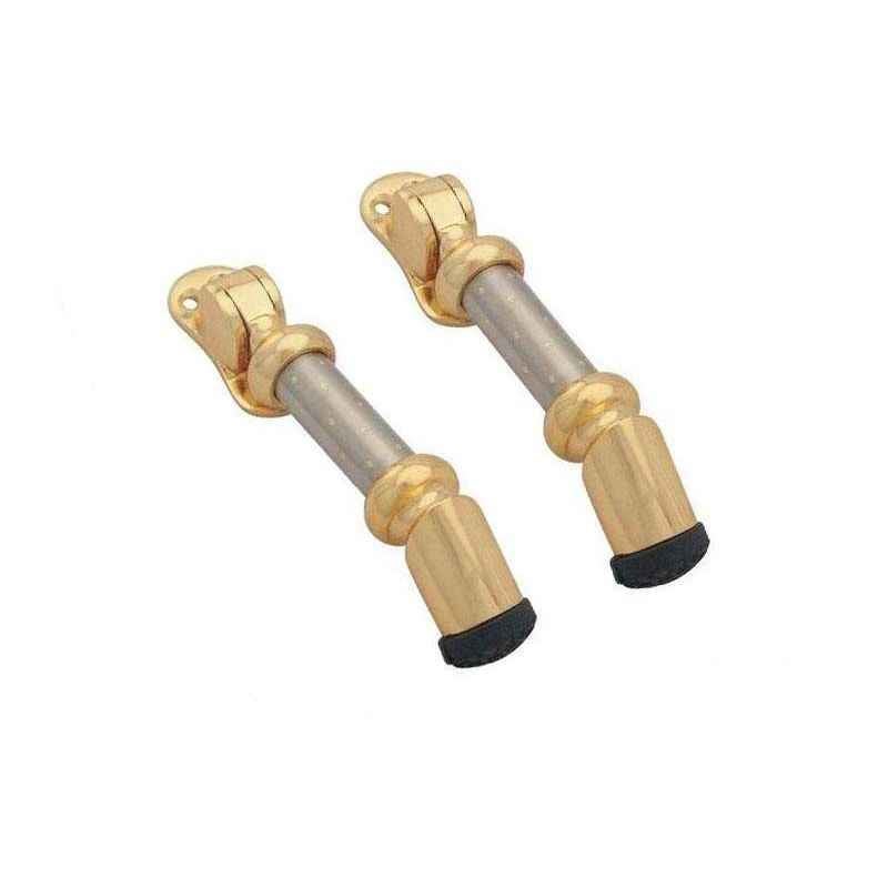 Smart Shophar 5 Inch Zinc Gold Silver Daau Door Stopper, 50905-STPD-ZGS05-P2 (Pack of 2)