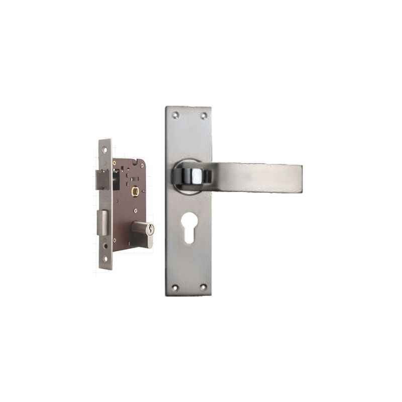 Plaza Bravo Stainless Steel Finish Handle with 200mm Pin Cylinder Mortice Lock & 3 Keys