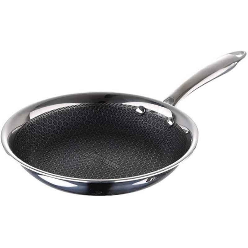 Bergner Hitech Prism 24cm Silver Non-Stick Stainless Steel Frypan, BG-31156-MM