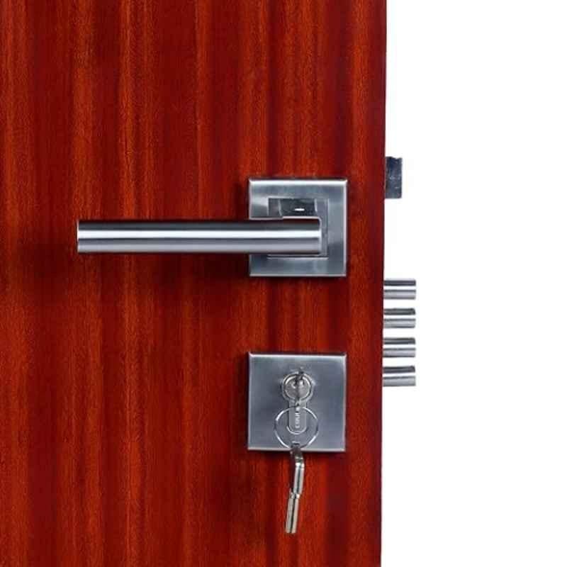 Homexpert Rose MG301 60mm Stainless Steel Silver One Side Key Mortise Door Lock Set