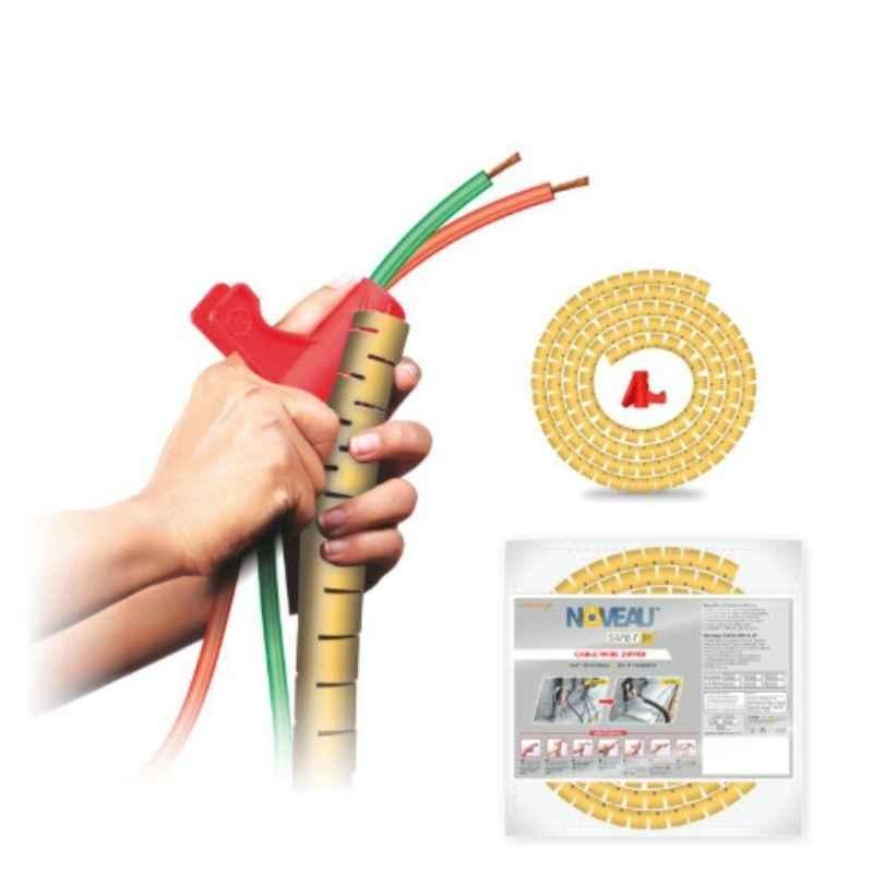 Noveau Safe-T-1ST 40mm 1.5mm Virgin HDPE Metallic Gold Cable Zipper, NSFZ40MG0105