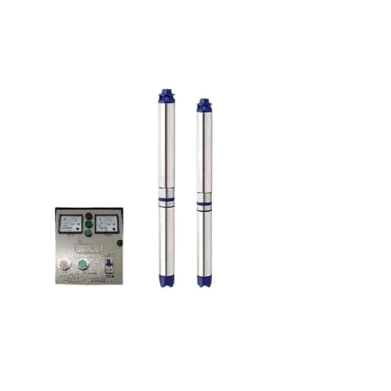 Jindal 2HP 15 Stage Pure Copper Oil Filled Single Phase Submersible Pump Set with Control Panel