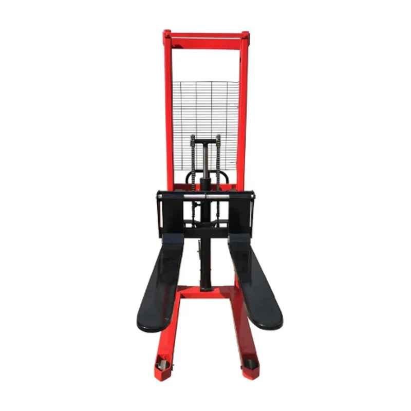 Inaithiram MS1PU16LH 1 Ton Mild Steel Red & Black Heavy Duty Hydraulic Manual Stacker