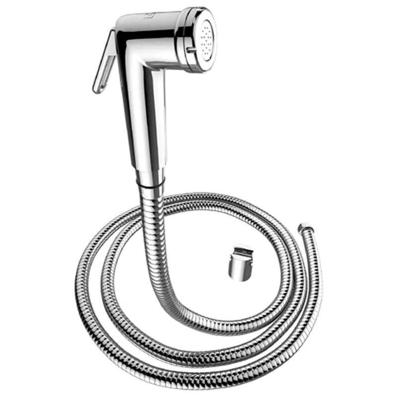 Biut Milano 15mm ABS Chrome Finish Health Faucet with Brass Inserts, 1m Hose Pipe & Hook, HF-5115