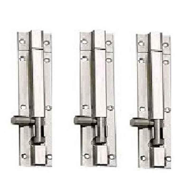Nixnine 4 inch Stainless Steel Tower Bolt Security Door Latch Lock, SS_LTH_A-511_4IN_3PS (Pack of 3)