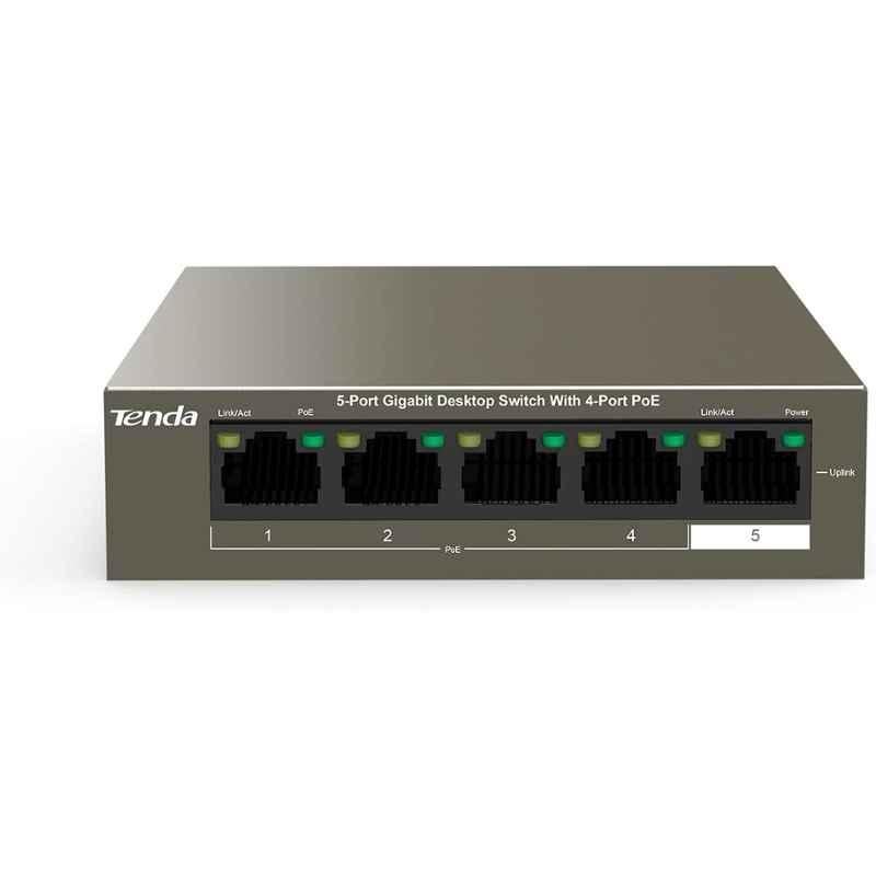 Tenda 5 Port Gigabit Desktop Plug & Play POE Switch, TEG1105P