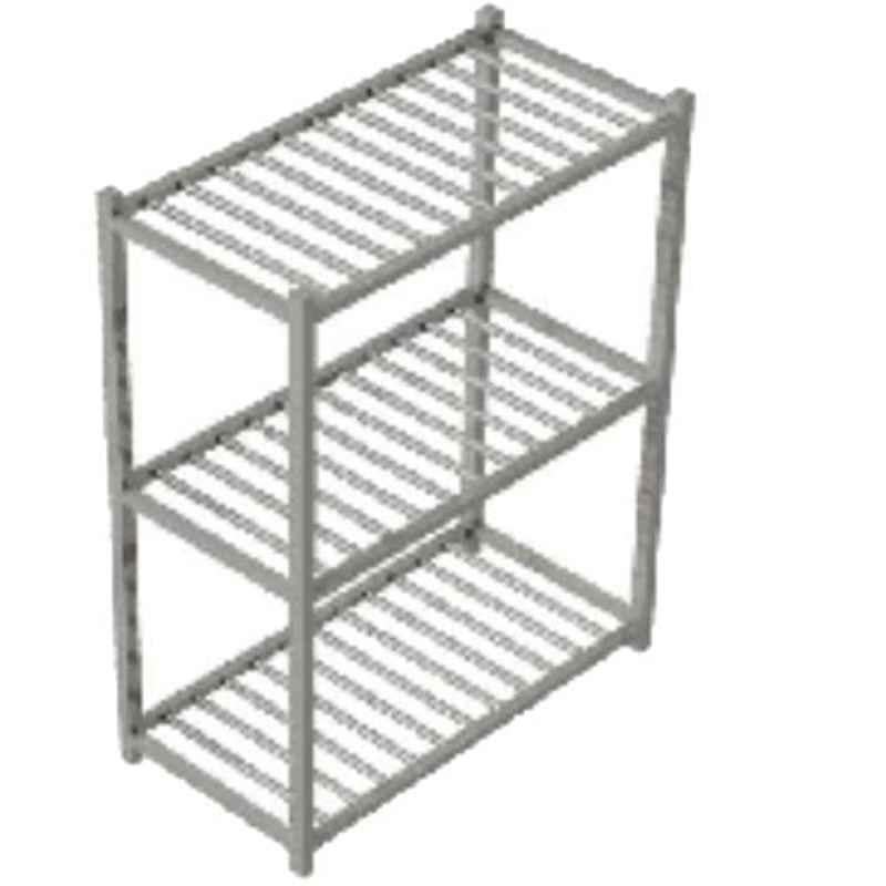 Star Fabricator 1200x500x1500cm Pot Rack with Three 1Inch Square Pipe Shelves