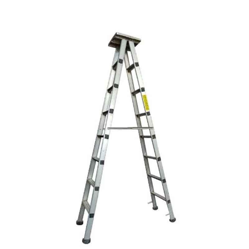K2 100kg 8 Step A-Type Aluminium Silver Ladder, AL08