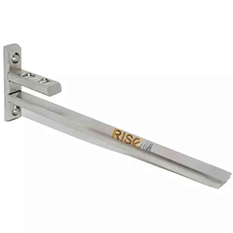 RiseOm Steel F Type Shelf Support Bracket for 8mm Glass, LZ-QNAD-1LTX (Pack of 10)