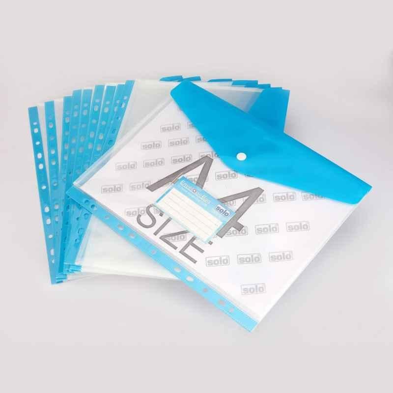 Solo A4 Side Loading Expandable Expanding Bag with Button Closure, CH 203 (Pack of 70)