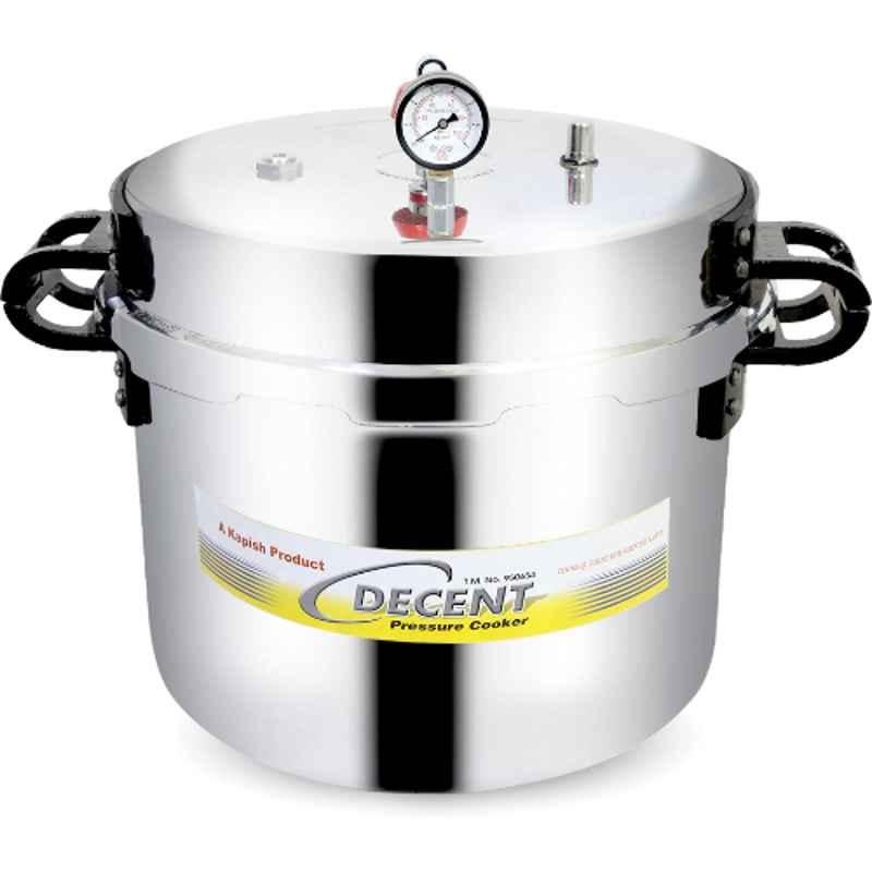 Decent Jumbo 60L Aluminium Silver Outer Lid Pressure Cooker, DECP00060L