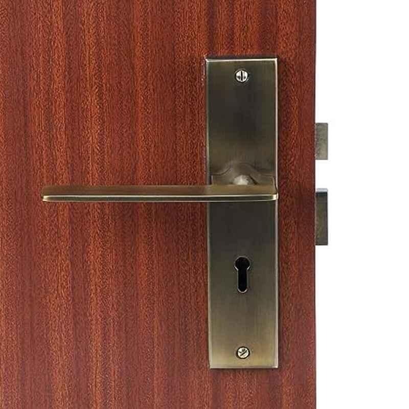 Handle Waala Bentley 8 inch 60mm Stainless Steel Antique Brass Finish Mortise Door Lock Set with Brass Lock Body