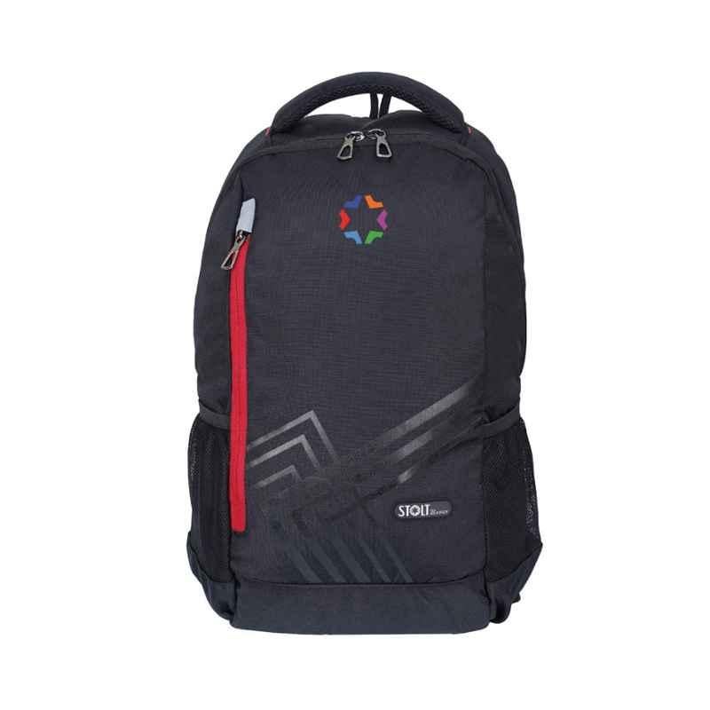 Stolt Core Polyester 30L Black & Red Waterproof Backpack