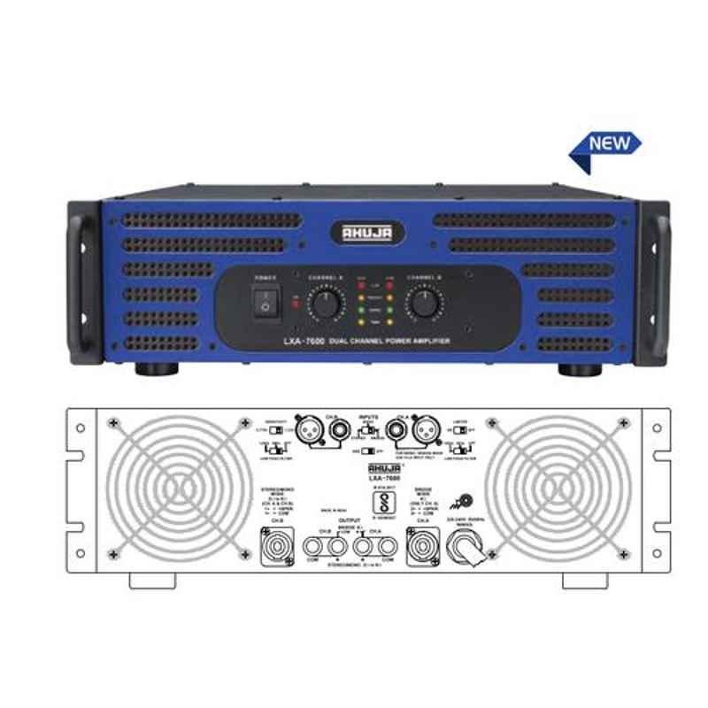 Ahuja 3800+3800W Dual Channel Power Amplifiers, LXA-7600