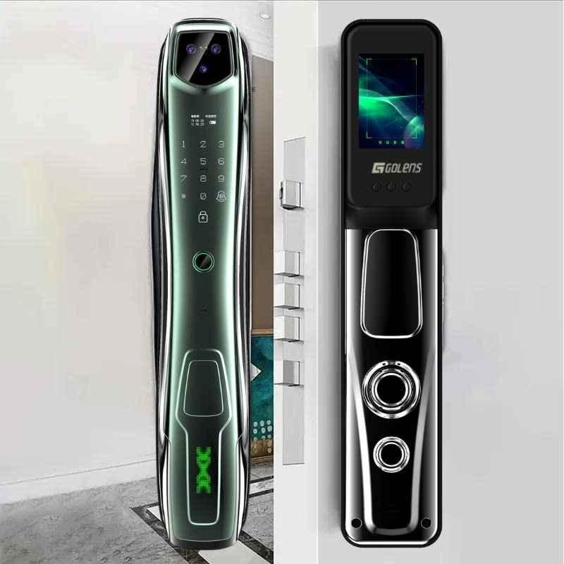 Golens X30 Alloy Steel Green Silver Bio-metric Smart Door Lock with LCD Display
