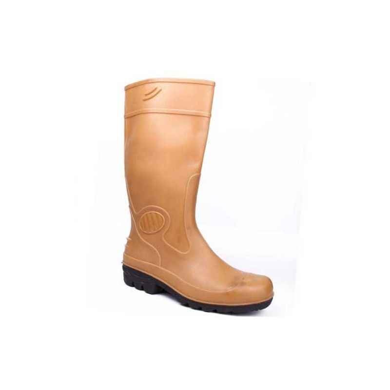 Hillson Phantom 312 Steel Toe Tan Work Gumboots, Size: 10