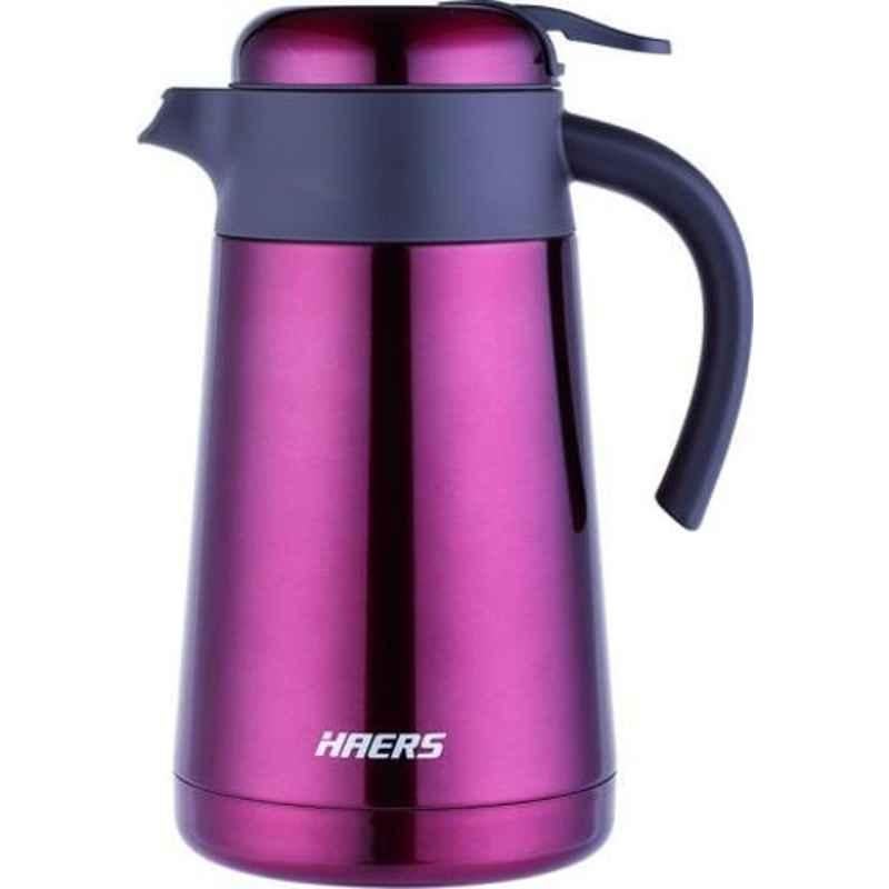 Haers 2200ml Stainless Steel Red Coffee Pot, HK-2200-9-RED (Pack of 2)