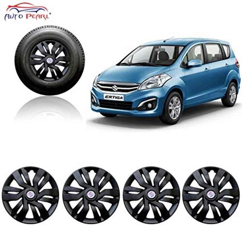 Auto Pearl 4 Pcs 15 inch ABS Black Car Wheel Cover Set for Maruti Suzuki Ertiga