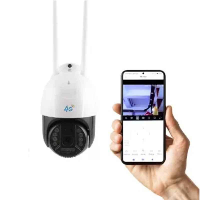 Melowave 4G PTZ FHD SIM Camera with Night Vision, Motion Alerts, 2-Way Audio, and SD Card Support Security Camera (128 GB, 1 Channel)