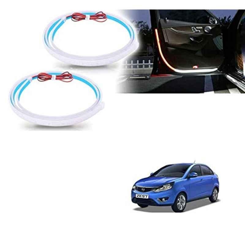 Kozdiko 2 Pcs 120cm Car Door Opening Warning LED Strips Safety Light Set for Tata Zest