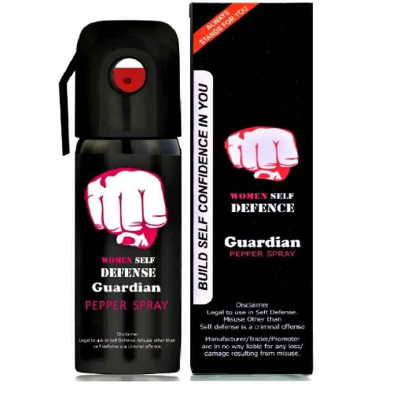 Guardian 55ml Black Self Defense Pepper Spray for Women, GUA-WSD-101 (Pack of 1)