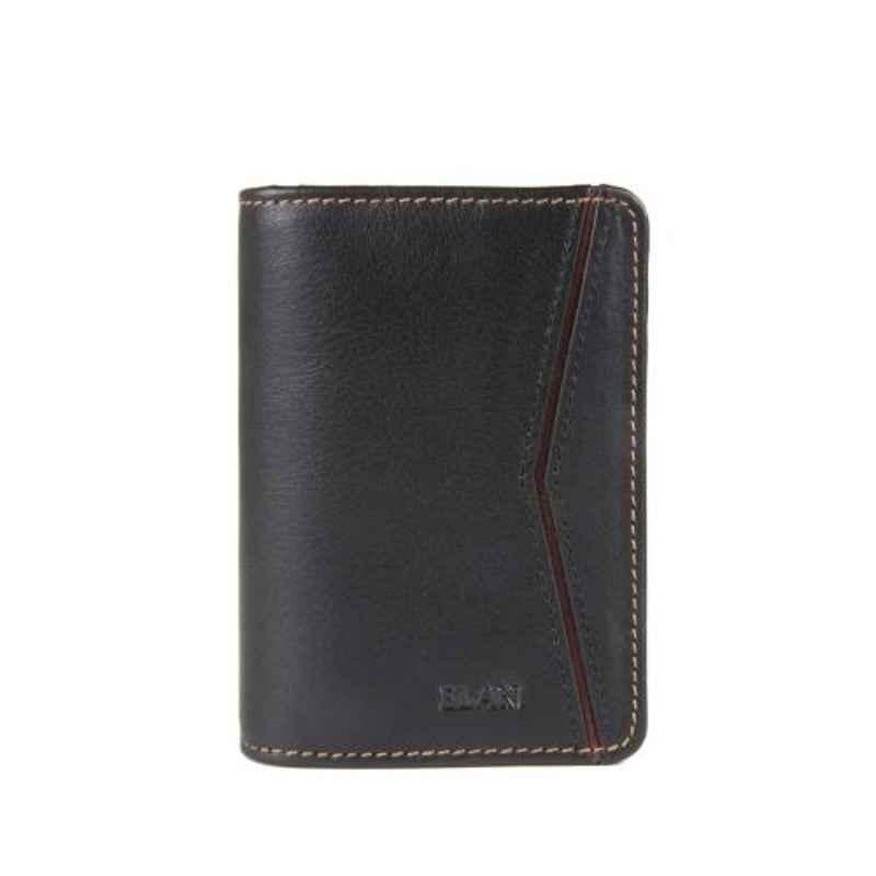 Elan Classic 7x2x10.5cm 4 Slot Black Leather Business Card Holder, ECCH-9626-BL