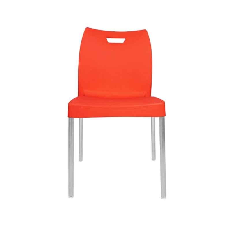 Diya Max Red Solid Back Plastic Chair without Arm