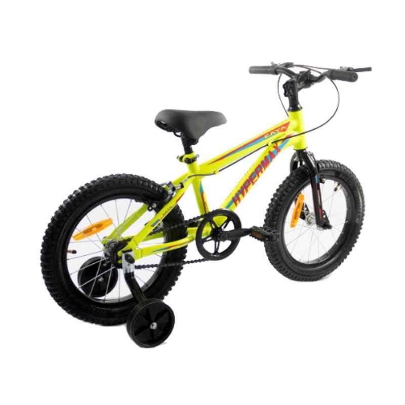 Caya Hypermax 16 Matt Yellow Carbon Steel Kids Cycle, Tyre Size: 16 inch