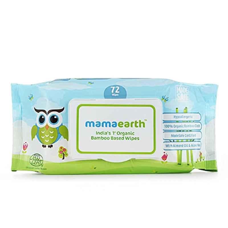 Mamaearth 72 Pcs Organic Bamboo Wipes Packet, MAE2029 (Pack of 2)