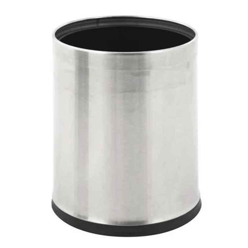 Wellsure Healthcare Stainless Steel Chrome Finish Plain Waste Bin Without Lid, WSH-1515
