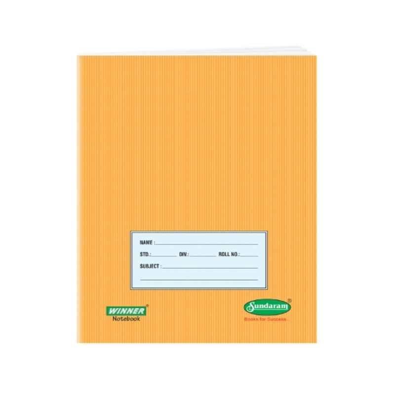 Sundaram Winner 76 Pages Single Line Brown Notebook for School, Home & Office, E-7 (Pack of 24)