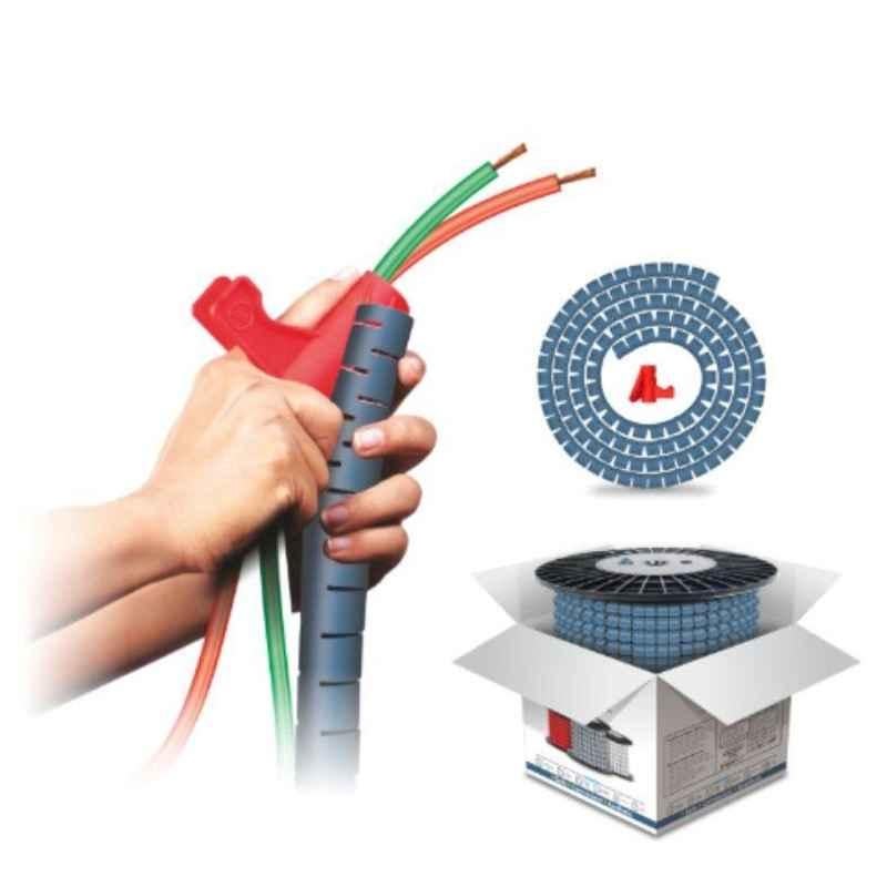 Noveau Safe-T-1ST 34mm 50m Virgin HDPE Metallic Blue Cable Zipper, NSFZ34MU0050