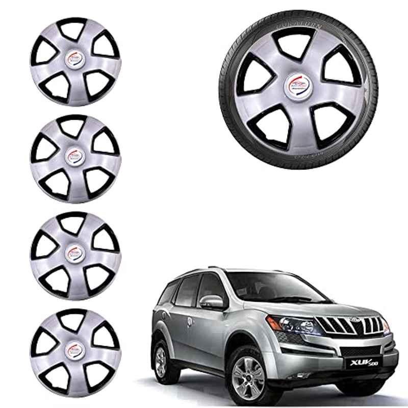 Auto Pearl 4 Pcs 17 inch ABS Grey Car Wheel Cover Set for Mahindra XUV 500