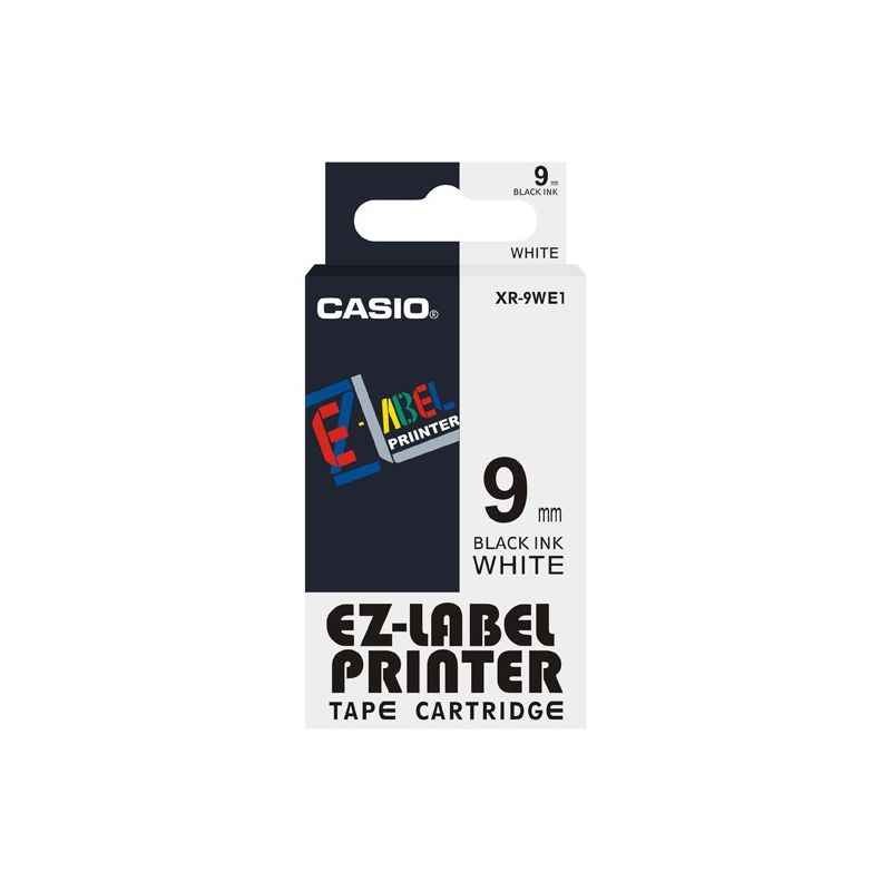 Casio XR-9WE1 Label Printer Tape Cartridge, Length: 8 m