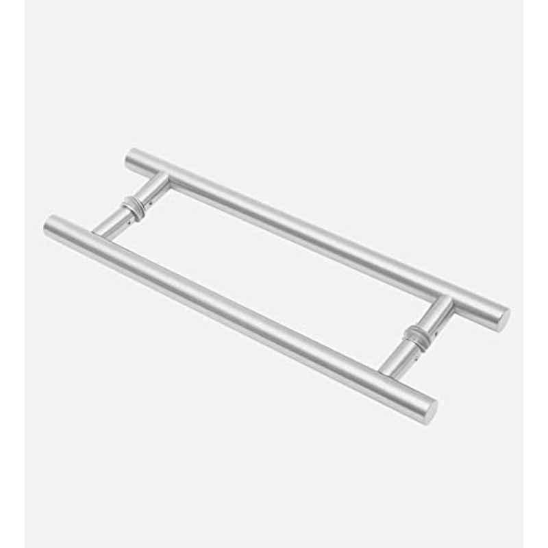 Voltizi 14 inch â€ŽStainless Steel Matt Satin Finish H Type Round Pull Push Door Handle