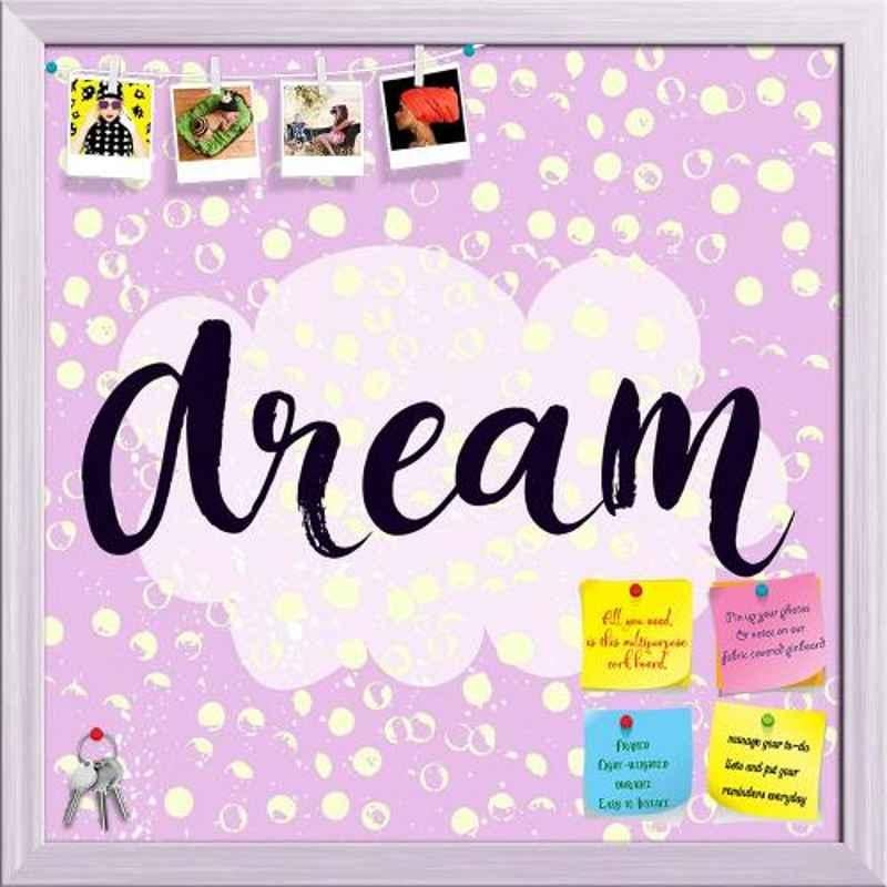 ArtzFolio 40.6x40.6x1cm White Printed Bulletin Notice Pin Soft Board, AZSAO44652839BLB_FR_L_02_WH