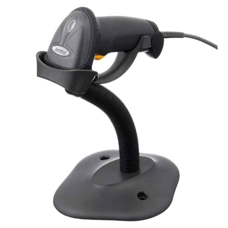 ZebraÂ LS2208Â 1D Handheld Barcode Scanner Wired Optical LaserÂ BlackÂ Corded ReaderÂ ImagerÂ with Stand & USB Cord, LS2208-SR20007R-Y