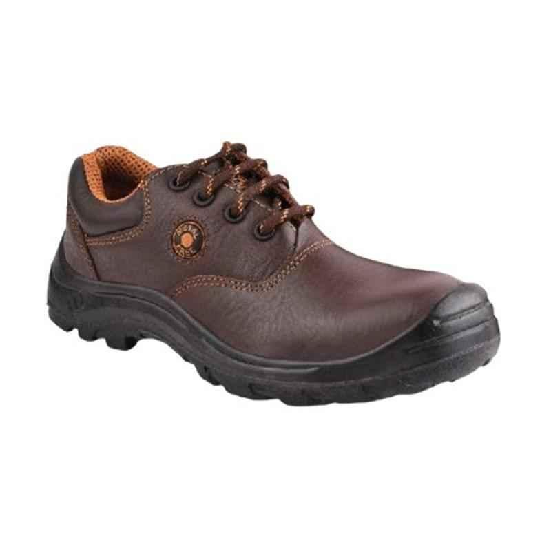 Hillson MF01 PU Composite Toe Brown Safety Shoes, Size: 7
