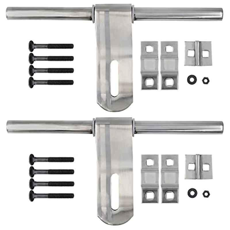 Screwtight Sayo 10 inch Stainless Steel Door Aldrop(Pack of 2)