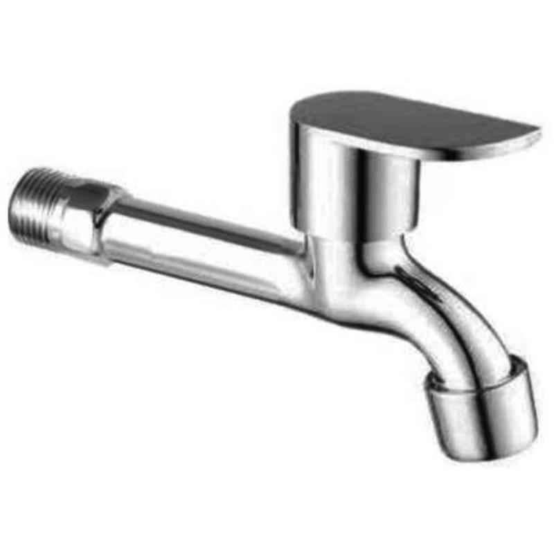 Drizzle SoloMini Brass Chrome Finish Silver Long Body Bib Cock with Foam Flow, LONGSOLOMINI1