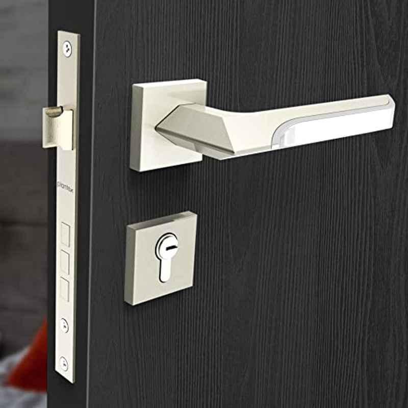 Plantex Zink Alloy & Brass White Heavy Duty Mortise Door Lock for Home, APS-7082-SW-CP