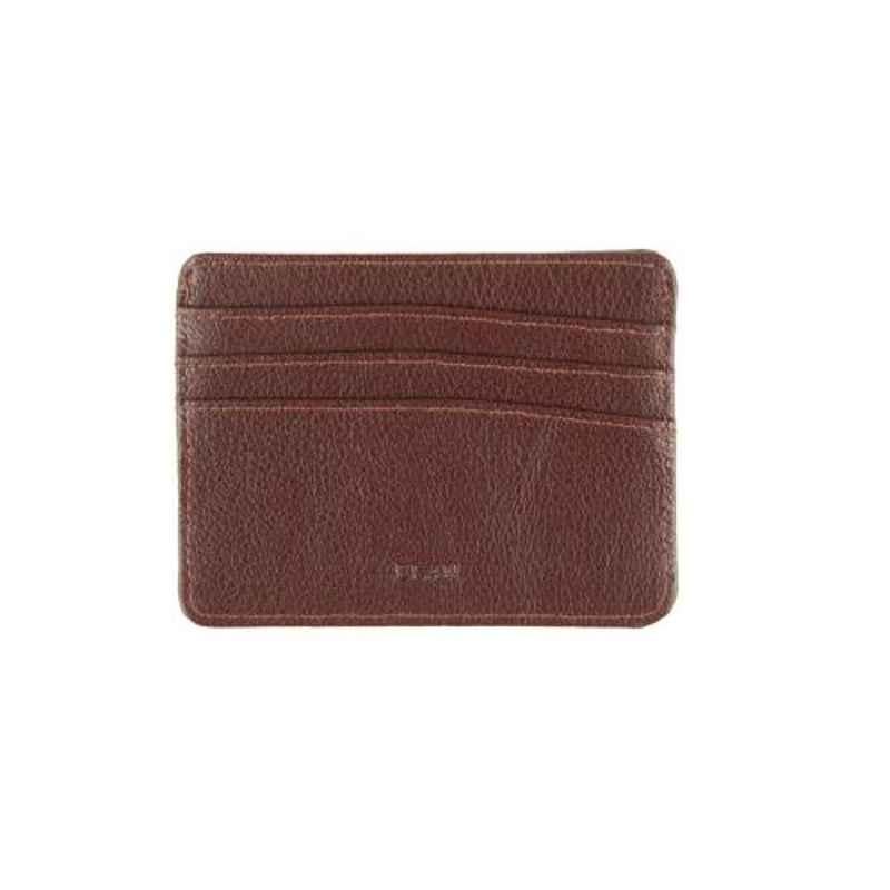 Elan Basic 10x0.5x8cm 6 Slots Brown Card Holder, EFCH-5121-BR
