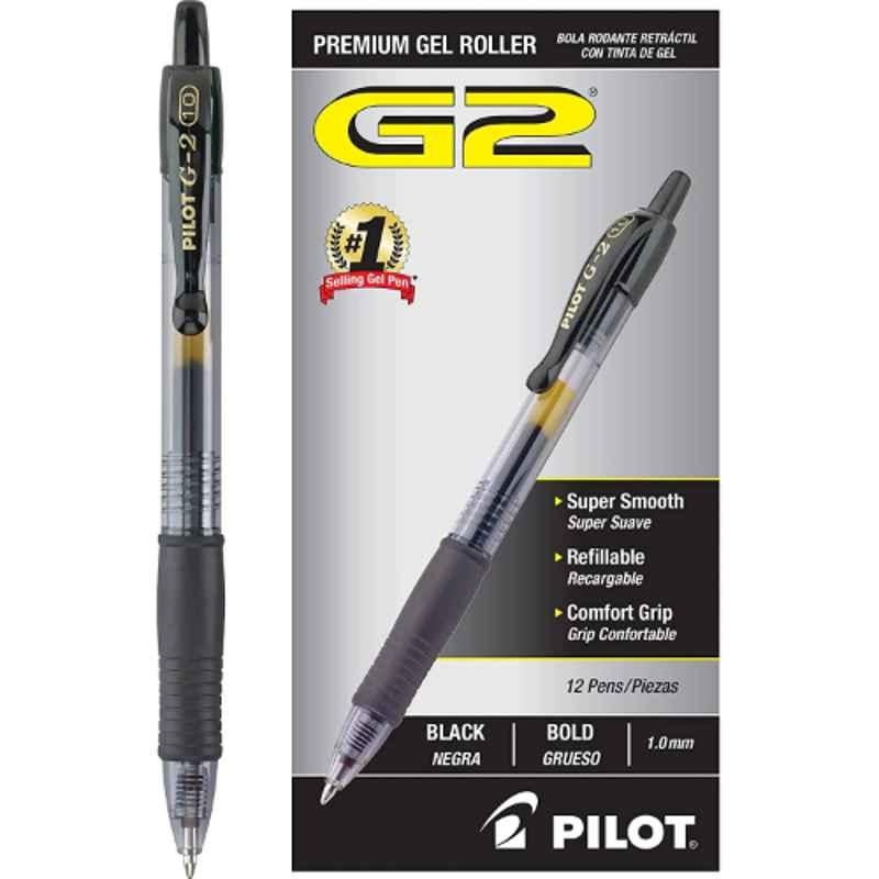 Pilot G2 1.0mm Black Gel Ink Roller Ball Pen, 1811 (Pack of 100)
