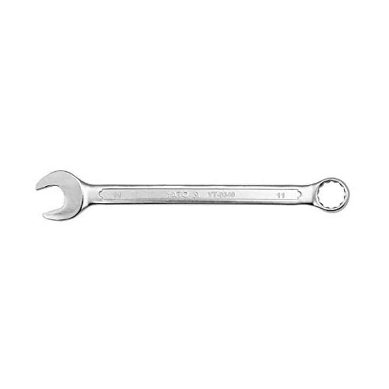 Yato YT-0340 11mm Alloy Steel Satin Finish Combination Ratchet Wrench