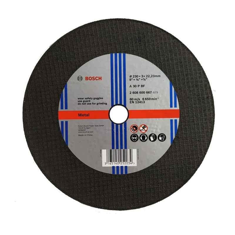 Bosch 230x3x22.23mm Cutting Wheel for Metal, 2608600667 (Pack of 25)