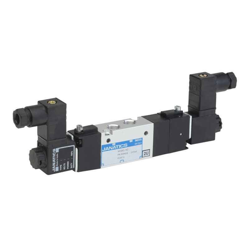 Janatics 5/3 Type G1/8 Single Solenoid Spring Return Valve DS274SC60-A
